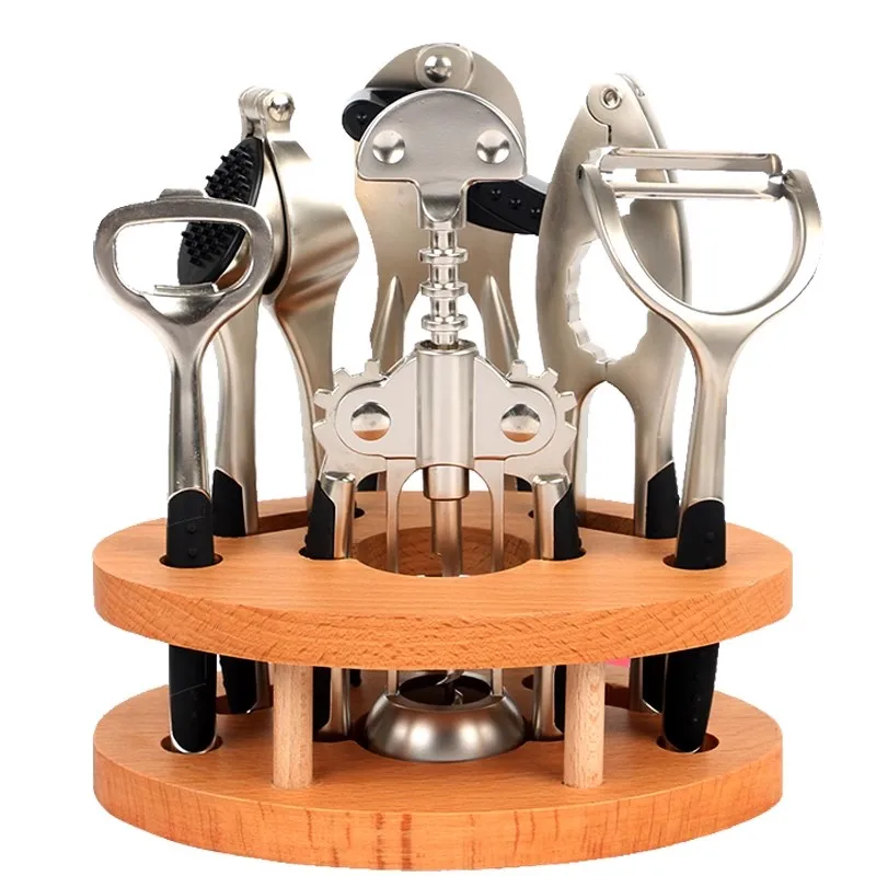 Kitchen Gadgets Jar Openers - 7 adet çinko alaşımı mutfak alet
