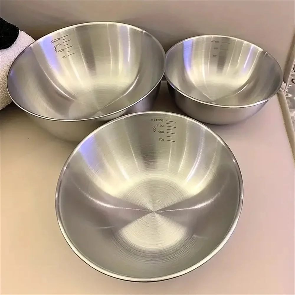 Kitchen Gadgets Storage - 1-3 Paslanmaz Çelik Kase Seti, Ölçekli,
