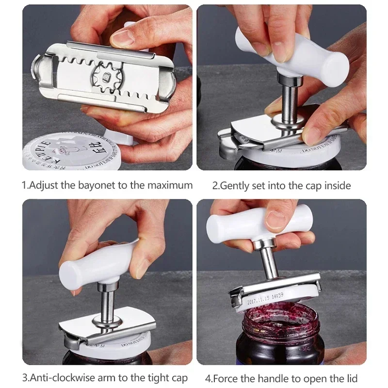 Çok fonksiyonlu şişe kapağı aç - Kitchen Gadgets Jar Openers incelemesi ve fiyatı
