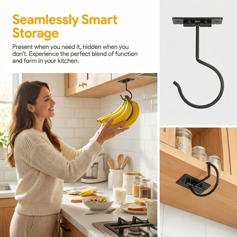 Siyah Metal Kendinden Yapışkan - Kitchen Gadgets Storage incelemesi ve fiyatı